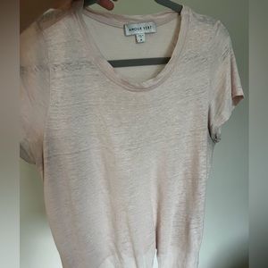 Amour vert linen pink shirt